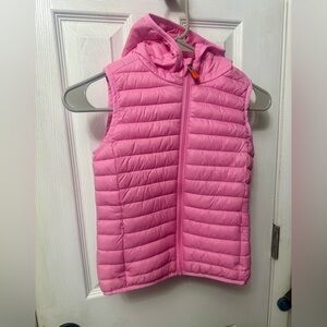 Save the Duck Pink Puffer Vest with Hood